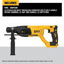 Additional picture of Hammer Rotary SDS Plus 20V Max 1" Brushless D-Handle Kit (Bare Tool)