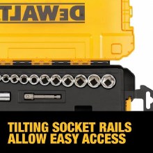 Additional picture of Socket Set (SAE & Metric) 1/4" & 3/8" Drive Dewalt 34-Piece