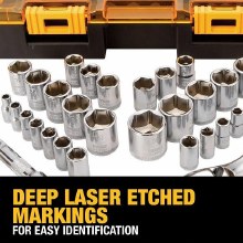 Additional picture of Socket Set (SAE & Metric) 1/4" & 3/8" Drive Dewalt 34-Piece
