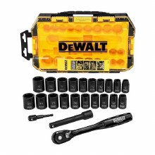 Additional picture of Socket Impact (SAE & Metric) Set 1/2" Drive Dewalt 23-Piece