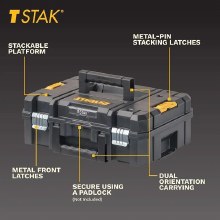 Additional picture of Tstak Ii Stackable Flat Top Tool Storage Case 13" Dewalt