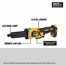 Additional picture of Grinder Die 20V Max Cordless Brushless 1-1/2" Variable Speed Dewalt (Bare Tool)