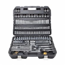 Additional picture of Socket Mechanics Tool (SAE & Metric) Set 1/4" 3/8" and 1/2" Drive Pear Head Ratchets Dewalt 192-Piece