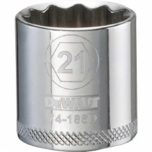 SOCKET, 12PT, 3/8 DRIVE. 21MM