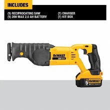 Additional picture of Saw Reciprocating 20V Max Cordless Kit Dewalt (1) Battery (1) Charger (1) Kit Box