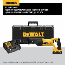 Additional picture of Saw Reciprocating 20V Max Cordless Kit Dewalt (1) Battery (1) Charger (1) Kit Box