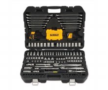 SOCKET TOOL SET, 168 PC, MECHANICS, TOOL, DEWALT, 1/4", 3/8", 1/2", COMBO WRENCHES, PTA KIT