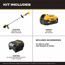 Additional picture of Trimmer 20V Max 13" Cordless Kit Dewalt (1) Battery (1) Charger (1) .080" Line Prewound Spool