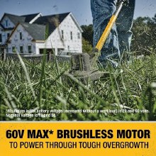 Additional picture of Trimmer 60V Flexvolt Max Cordless Brushless 15" Kit Dewalt (1) Battery (1) Charger (1) .080" Trimmer Line