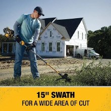 Additional picture of Trimmer 60V Flexvolt Max Cordless Brushless 15" Kit Dewalt (1) Battery (1) Charger (1) .080" Trimmer Line