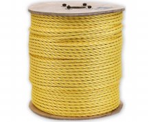 Additional picture of ROPE, 3 STRAND YELLOW FILM POLY POLY SAFETY, 3/8" X 600'
