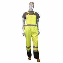 BIBS, RAIN, HI VIZ , CLASS 3, PU COATED, BLACK LEGS, RADIANS