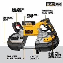 Additional picture of Bandsaw Dual Switch 4" 20V Max Kit (2) Battery Dewalt