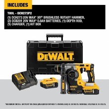 Additional picture of Hammer Rotary SDS Plus L-Shape 1" 20V Max XR Cordless Brushless Kit Dewalt (2) Batteries (1) Charger (1) Case