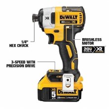 Additional picture of Tool Combo Kit 20V Max XR Dewalt 6-Tool with (2) Batteries (1) Charger (1) Soft Case