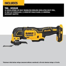 Additional picture of Oscillating Multi Tool 20V Max Atomic Cordless Brushless Variable Speed Dewalt (Bare Tool)