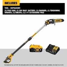Additional picture of Saw Pole 20V Max XR Cordless Brushless 8" Bar 15' Reach Kit (1) Battery (1) Charger (1) Extension Pole