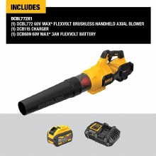 Additional picture of Blower Kit 60V Max Flexvolt Brushless Cordless Handheld Axial Dewalt (1) Battery (1) Charger