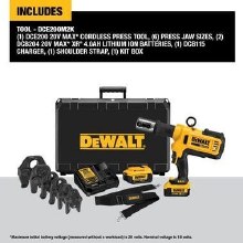 Additional picture of PRESS TOOL, PLUMBING PIPE, 1/2"-4" , INCLUDES DIES TO 2", CHARGER, 2-4AH BATTERIES
