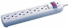 SURGE PROTECTOR, POWER STRIP, 750 JOULE w/ 6 OUTLETS