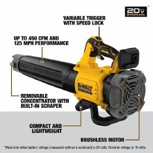 Additional picture of Blower 20V Max XR Cordless Brushless Handheld Gen2 Dewalt (Bare Tool)