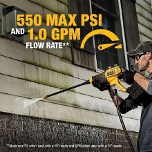 Additional picture of Power Cleaner 20V Max 550 PSI Cold Water w/4 Spray Nozzles Dewalt (Bare Tool)