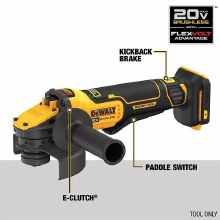 Additional picture of GRINDER, CORDLESS 4.5"  20V MAX FLVOLT, PADDLE MAX XR (BARE TOOL)