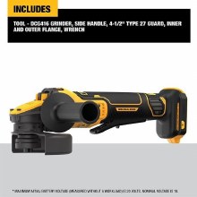 Additional picture of GRINDER, CORDLESS 4.5"  20V MAX FLVOLT, PADDLE MAX XR (BARE TOOL)