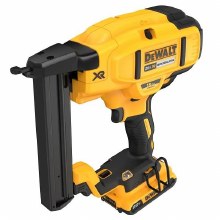 Additional picture of Stapler 18 GA Finish 1/4" Narrow Crown 20V Max XR Cordless Brushless 1/2" to 1-1/2" Leg Kit Dewalt (1) Battery (1) Charger (1) Kit Bag