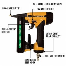Additional picture of Stapler 18 GA Finish 7/32" Narrow Crown Pneumatic Kit Bostitch (1) Case