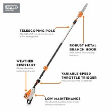 Additional picture of SAW, CHAIN, BATTERY, AP SERIES, POLE, HTA135  10" (TOOL ONLY)