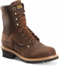 BOOT, 8" LOGGER STEEL TOE, COPPER, WATERPROOF SCUBALINER, CAROLINA