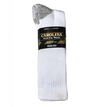 SOCKS, WORK BOOT, WHITE, 2 PAIR , CAROLINA