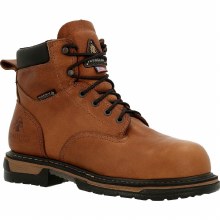 BOOT,  6", IRONCLAD, BROWN , STEEL TOE, WATERPROOF ROCKY