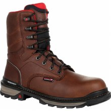 BOOT,  8", RAMS HORN, BROWN , COMP TOE, WATERPROOF ROCKY