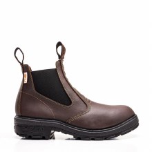 BOOT, 6" XPAN ARROW, SLIP ON MOKA BROWN, STEEL TOE, ROYER