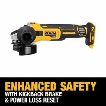 Additional picture of Grinder Angle 20V Max XR Cordless Brushless 4.5" Slide Switch w/Kickback Brake Dewalt (Bare Tool)