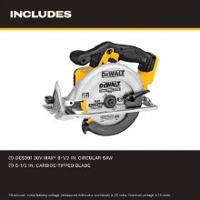 Additional picture of Saw Circular 20V Max Cordless 6-1/2" Dewalt (Bare Tool)