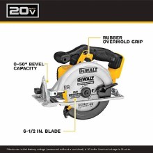 Additional picture of Saw Circular 20V Max Cordless 6-1/2" Dewalt (Bare Tool)