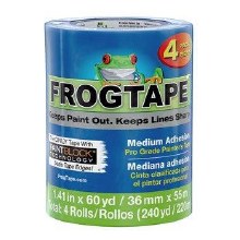 TAPE, FROG, CONTRACTOR 4 PACK -PAINTERS TAPE, 36MM X 55M-BLUE