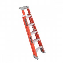 LADDER, CROSS STEP, 6 FT, FIBERGLASS, TYPE 1A, 300# WGT.