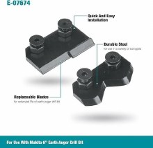 Additional picture of AUGER, EARTH, 6", BLADE SET FITS EFCO CORE DRILL/ MAKITA AUGER