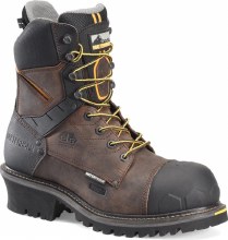 BOOT, 8" WATERPROOF COMP TOE PUNCTURE RESISTING LOGGER, CAROLINA