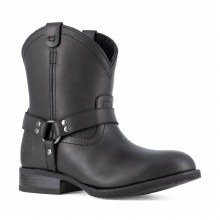 BOOT, 6" WOMENS BLACK HARNESS PULL-ON STEEL TOE, FRYE