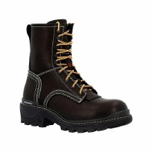 BOOT,  RAMS HORN 9" LOGGER, BLACK, ROCKY