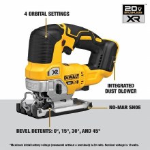 Additional picture of Jig Saw 20V Max XR Cordless Brushless Dewalt (Bare Tool)