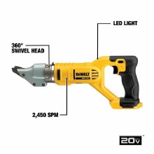 Additional picture of Shear Double Cut Metal 20V Max 14 Gauge Swivel Dewalt (Bare Tool)