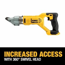 Additional picture of Shear Double Cut Metal 20V Max 14 Gauge Swivel Dewalt (Bare Tool)