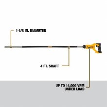 Additional picture of Vibrator Concrete Pencil 20V Max Cordless Variable Speed Dewalt Includes Head and Whip (Bare Tool)