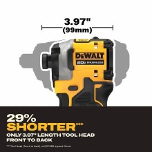 Additional picture of Impact Driver 20V Max Atomic Cordless Brushless 3-Speed 1/4" Dewalt (Bare Tool)